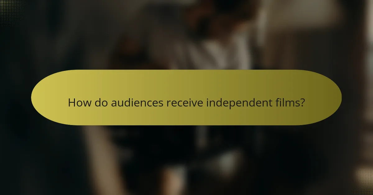 How do audiences receive independent films?