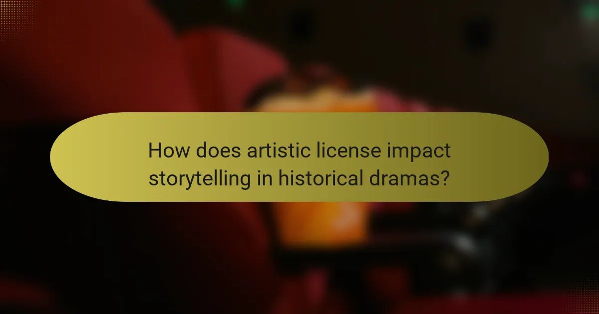 How does artistic license impact storytelling in historical dramas?