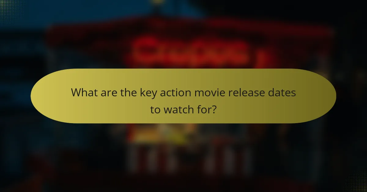 What are the key action movie release dates to watch for?