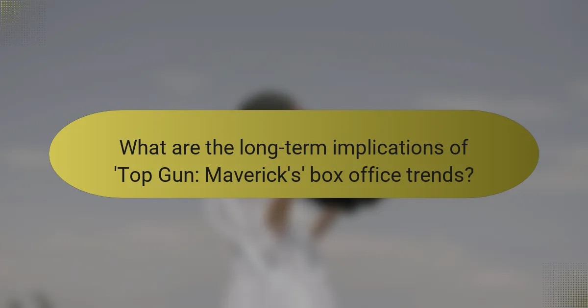What are the long-term implications of 'Top Gun: Maverick's' box office trends?