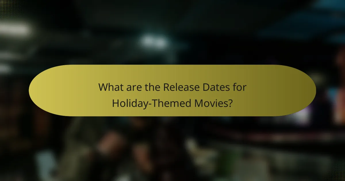 What are the Release Dates for Holiday-Themed Movies?