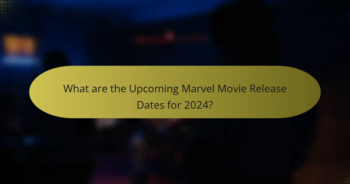 What are the Upcoming Marvel Movie Release Dates for 2024?