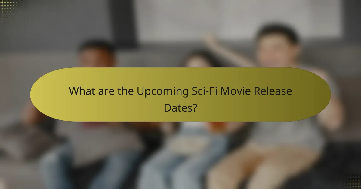 What are the Upcoming Sci-Fi Movie Release Dates?