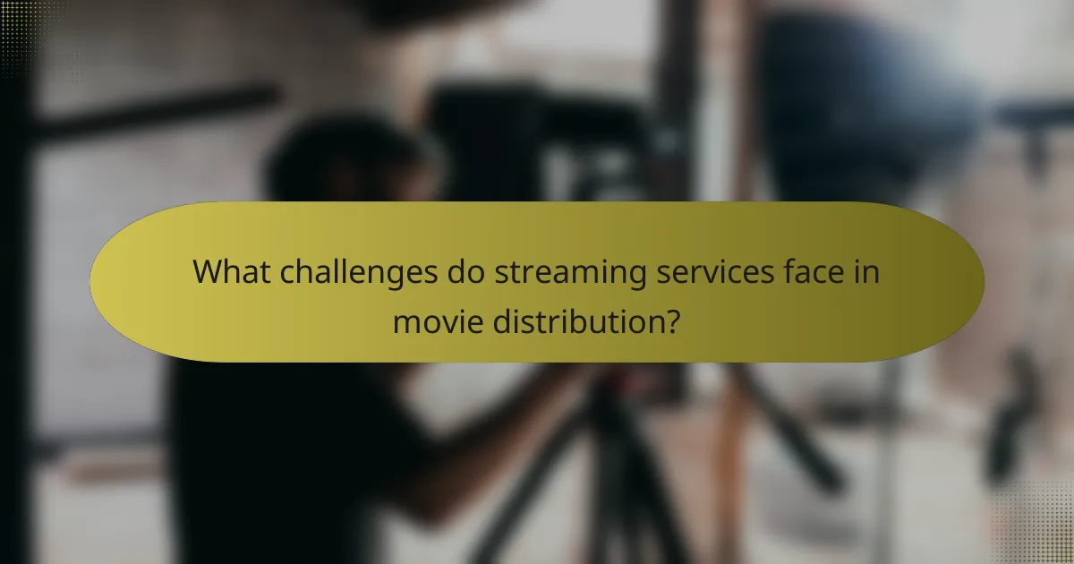 What challenges do streaming services face in movie distribution?
