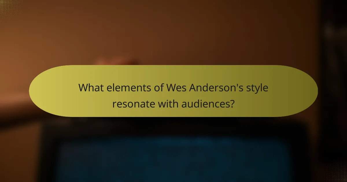 What elements of Wes Anderson's style resonate with audiences?