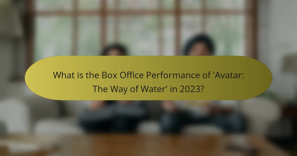 What is the Box Office Performance of 'Avatar: The Way of Water' in 2023?