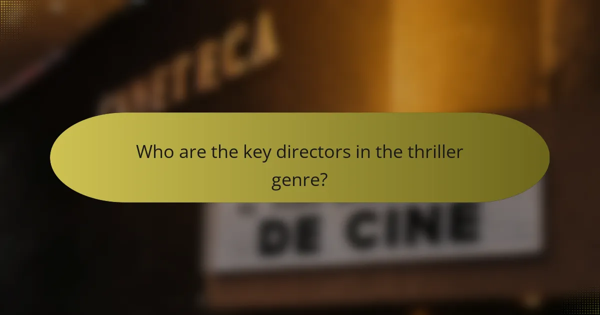 Who are the key directors in the thriller genre?